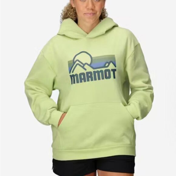 Marmot Mountain Works Coastal Hoody Green Pullover Sweatshirt Women’s Large - Picture 5 of 5